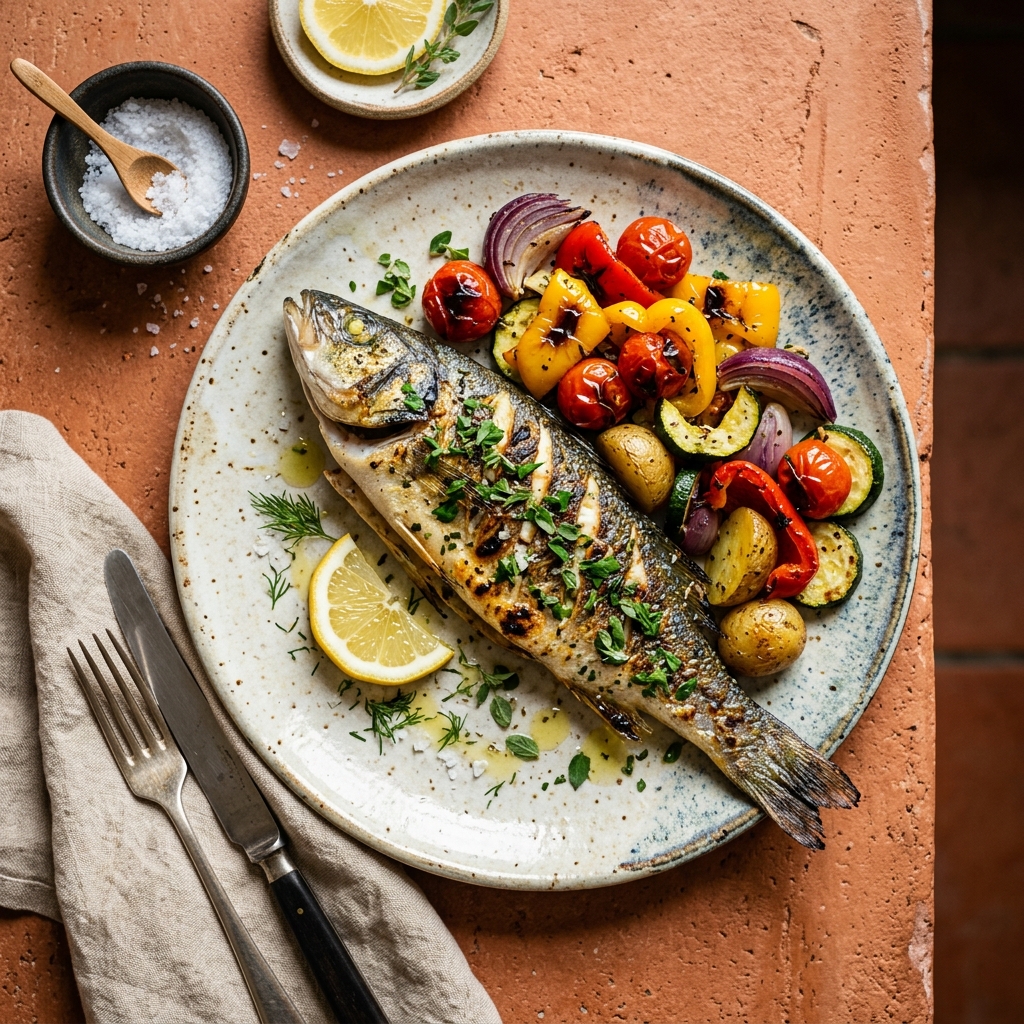 Loup de Mer im Salzteig